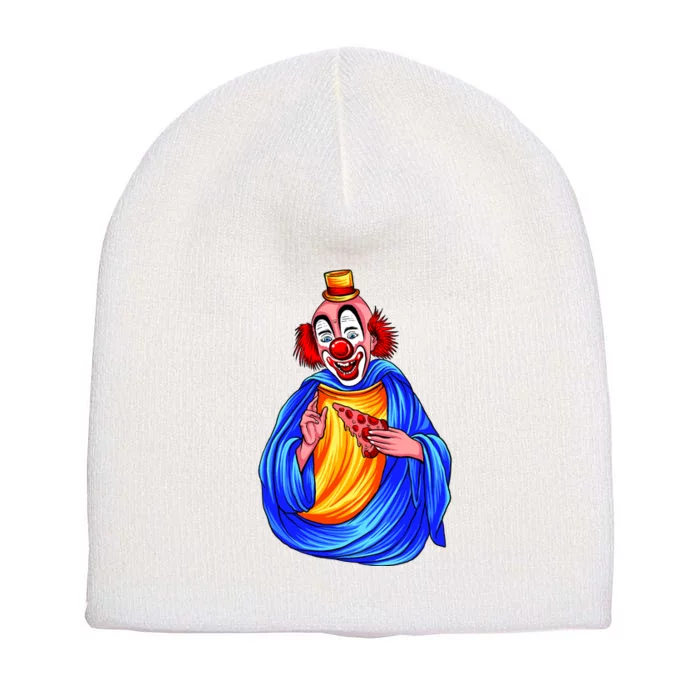 Ugly Clown Eating Pizza Short Acrylic Beanie