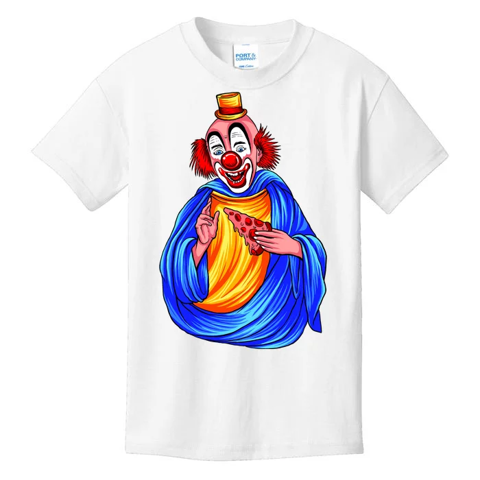 Ugly Clown Eating Pizza Kids T-Shirt