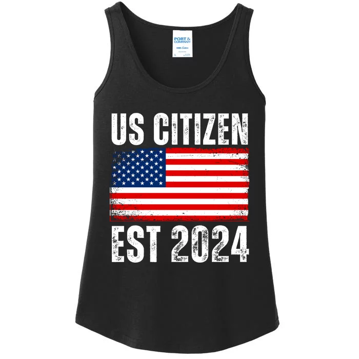 Us Citizen Est 2024 Ladies Essential Tank