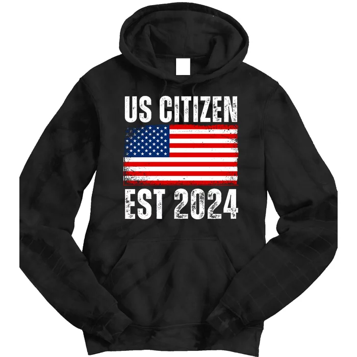 Us Citizen Est 2024 Tie Dye Hoodie