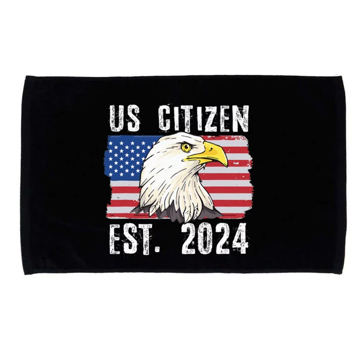 Us Citizen Est 2024 Citizenship New Usa Citizen Microfiber Hand Towel