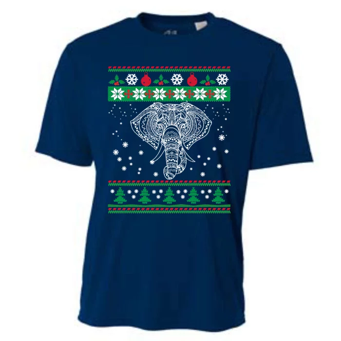 Ugly Christmas Elephants Lovers Cooling Performance Crew T-Shirt