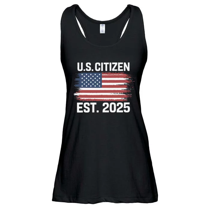 Us Citizen Est 2025 Immigrant American Flag Citizenship Ladies Essential Flowy Tank