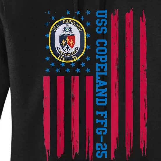 USS Copeland FFG25 Guided Missile Frigates Ship Veteran Women's Pullover Hoodie