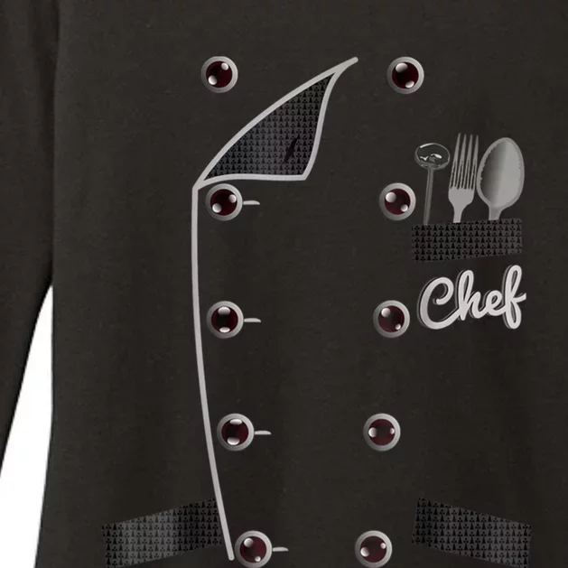 Unisex Chef Funny Cook Gift Uniform Cooking Costume Gift Womens CVC Long Sleeve Shirt