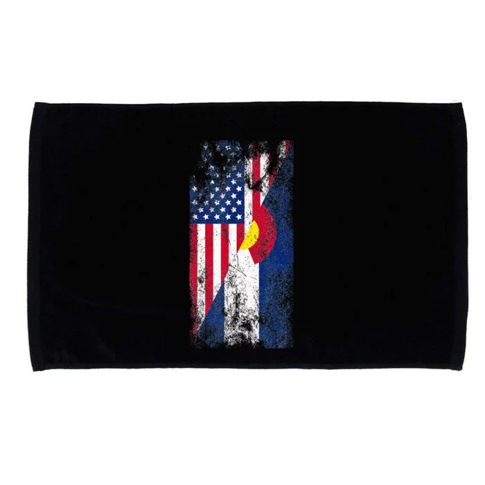 USA Colorado Flags United States Of America Coloradans Microfiber Hand Towel