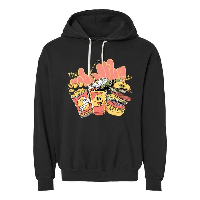 Unhealthy Club Fast Food Garment-Dyed Fleece Hoodie