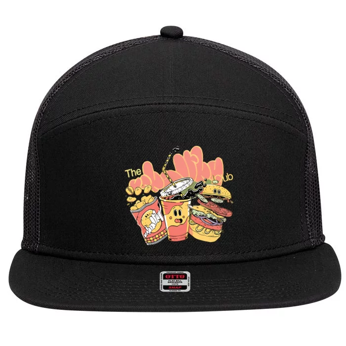 Unhealthy Club Fast Food 7 Panel Mesh Trucker Snapback Hat