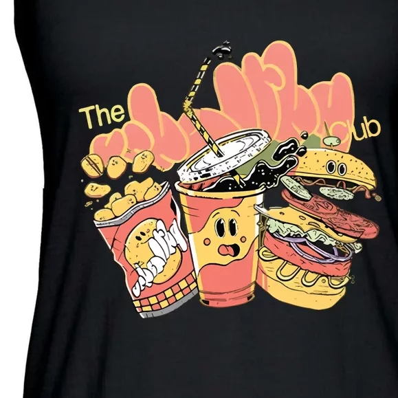 Unhealthy Club Fast Food Ladies Essential Flowy Tank