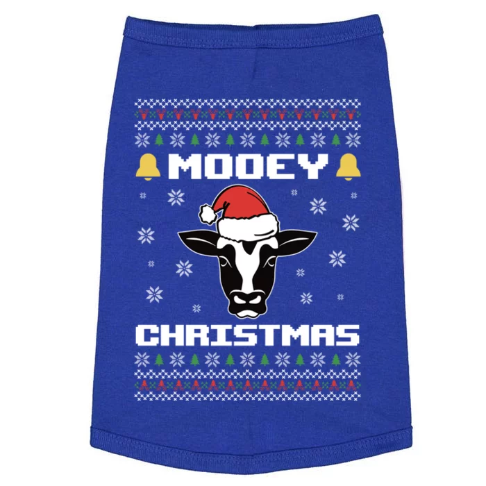 Ugly Christmas Farm Cow Santa Claus Mooey Christmas Gift Doggie Tank