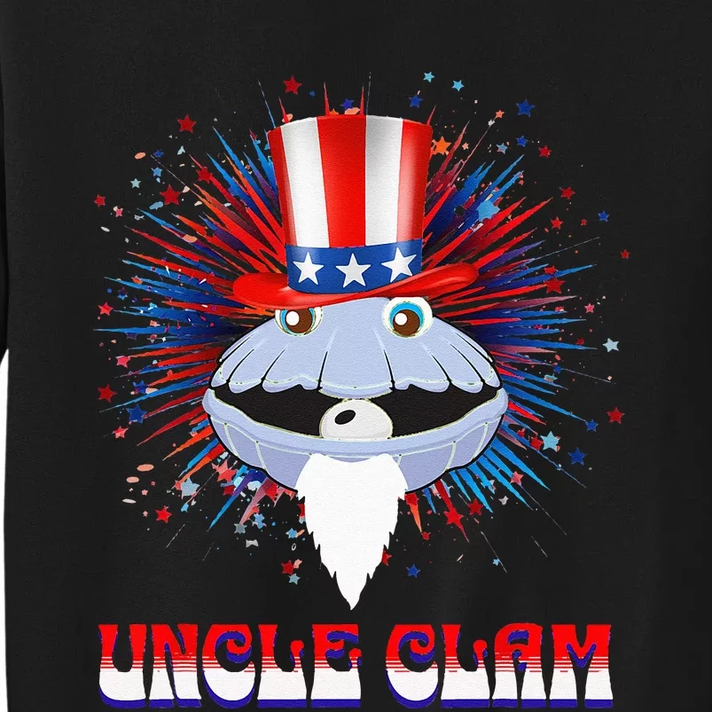 Uncle Clam Fourth of July Fireworks Funny Tall Sweatshirt