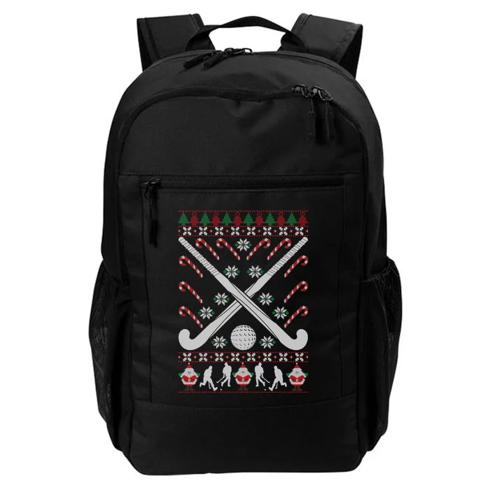 Ugly Christmas Funny Holiday Xmas Gift Field Hockey Daily Commute Backpack