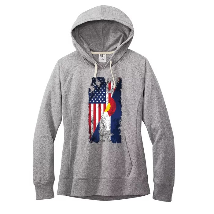 Usa Colorado Flags United States Of America Coloradans Women's Fleece Hoodie