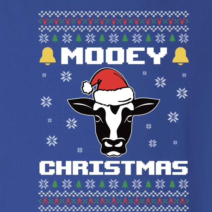 Ugly Christmas Farm Cow Santa Claus Mooey Christmas Gift Toddler Long Sleeve Shirt