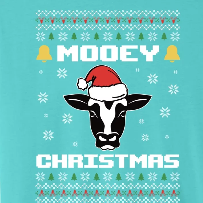 Ugly Christmas Farm Cow Santa Claus Mooey Christmas Gift ChromaSoft Performance T-Shirt