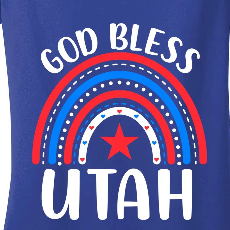 Utah Cool Gift I Love Utah Usa Gift Women's V-Neck T-Shirt