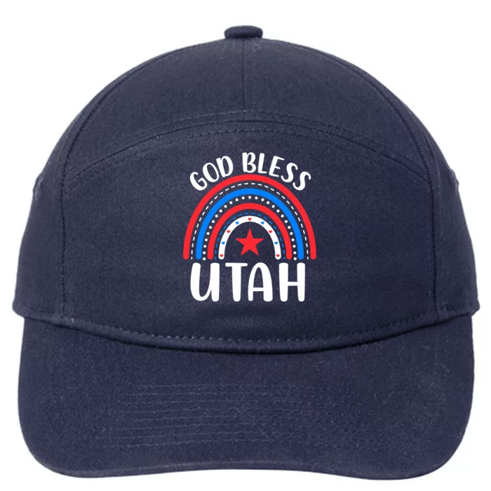 Utah Cool Gift I Love Utah Usa Gift 7-Panel Snapback Hat