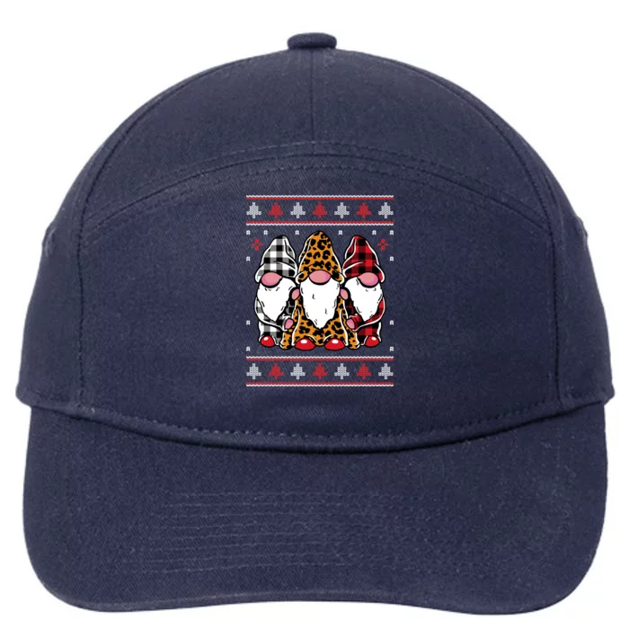 Ugly Christmas Gnomes 7-Panel Snapback Hat