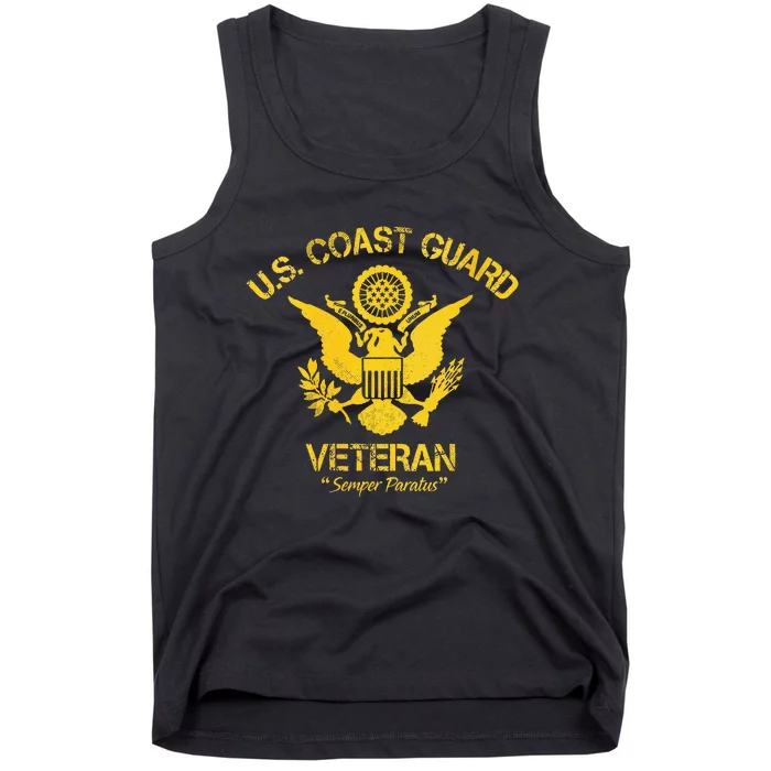 U.S. Coast Guard Veteran Eagle Vintage Veterans Day Tank Top