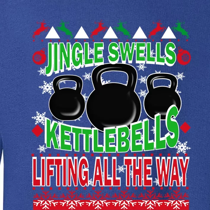 Ugly Christmas Gym Kettlebell Weightlifting Fitness Gift Meaningful Gift Toddler Sweatshirt