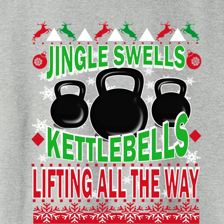 Ugly Christmas Gym Kettlebell Weightlifting Fitness Gift Meaningful Gift Women's Crop Top Tee