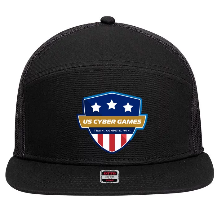 Us Cyber Games Play Compete Pwn 7 Panel Mesh Trucker Snapback Hat