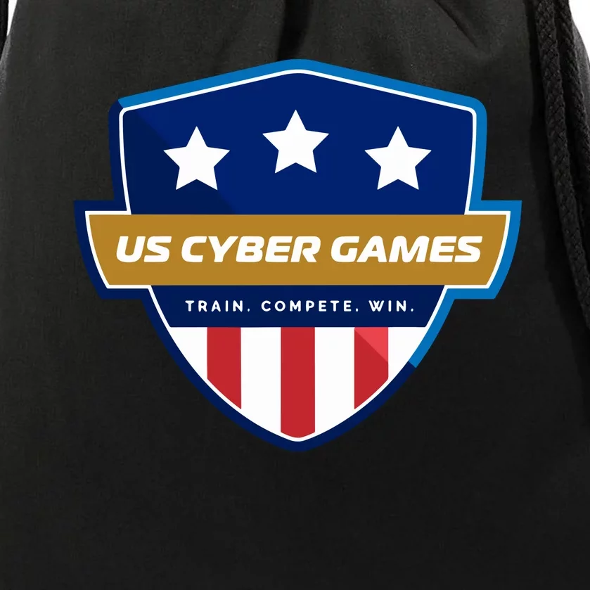 Us Cyber Games Play Compete Pwn Drawstring Bag