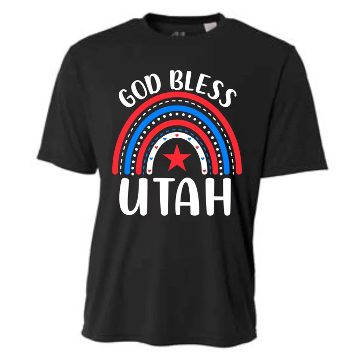 Utah Cute Gift I Love Utah Usa Gift Cooling Performance Crew T-Shirt