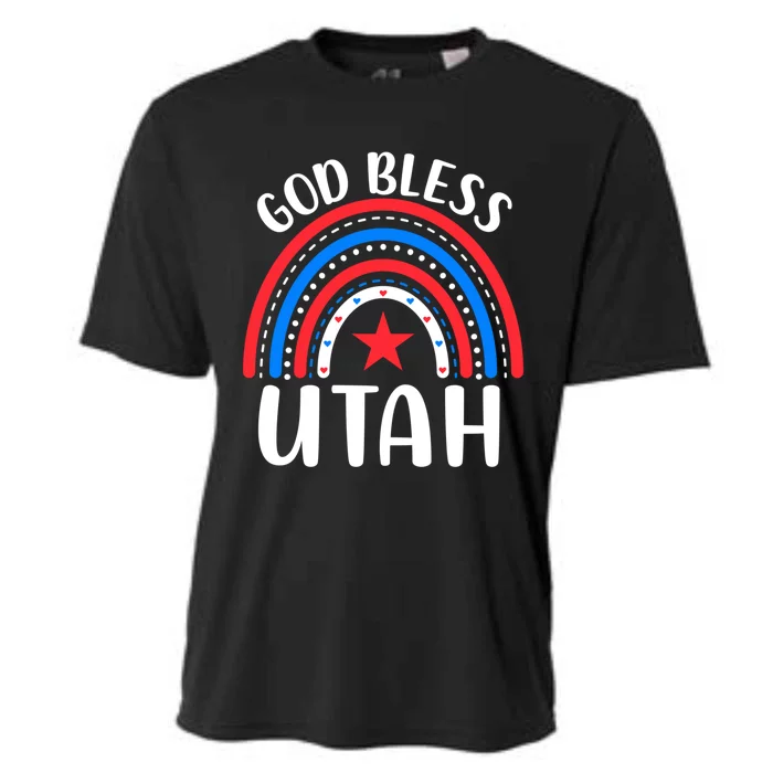 Utah Cool Gift I Love Utah Usa Gift Cooling Performance Crew T-Shirt