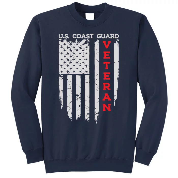 Us Coast Guard Veteran Uscg American Flag Sweatshirt