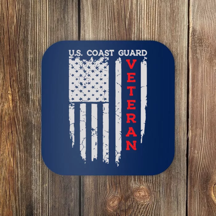 Us Coast Guard Veteran Uscg American Flag Coaster