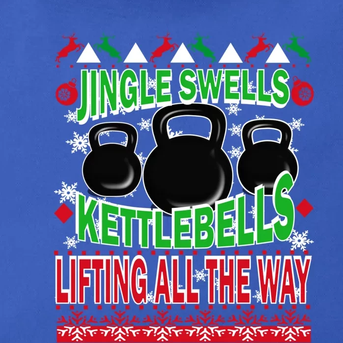 Ugly Christmas Gym Kettlebell Weightlifting Fitness Gift Zip Tote Bag