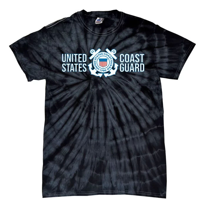 US COAST GUARD USCG UNITED STATES ANCHOR Tie-Dye T-Shirt