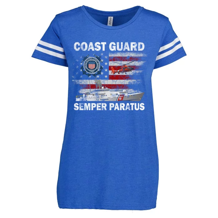 U.S. Coast Guard USCG SEMPER PARATUS Flag Vintage Pullover Hoodie Enza Ladies Jersey Football T-Shirt