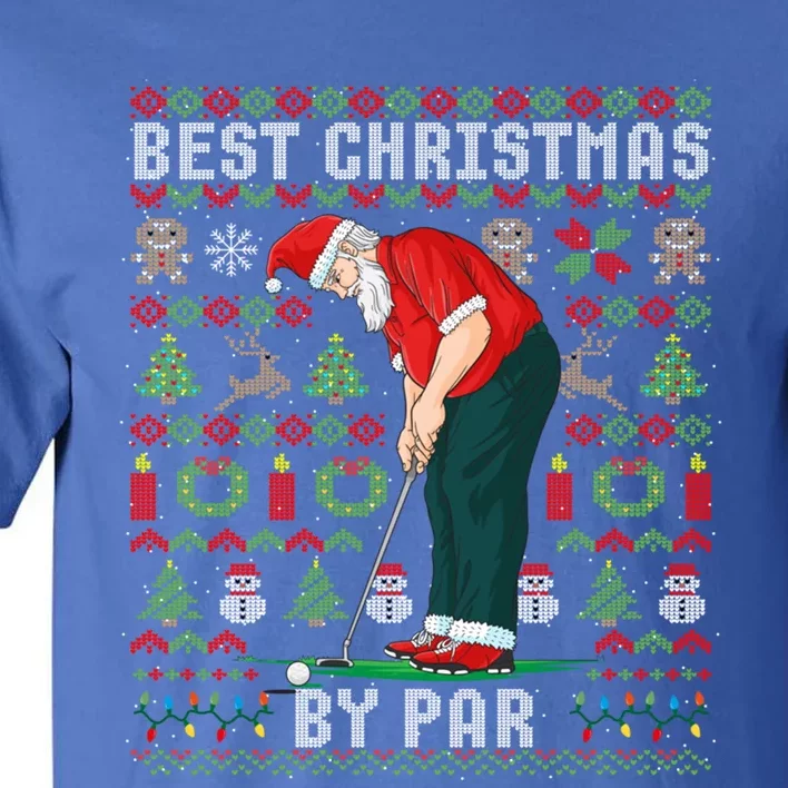 Ugly Christmas Golf Santa Claus Pun Gift Tall T-Shirt