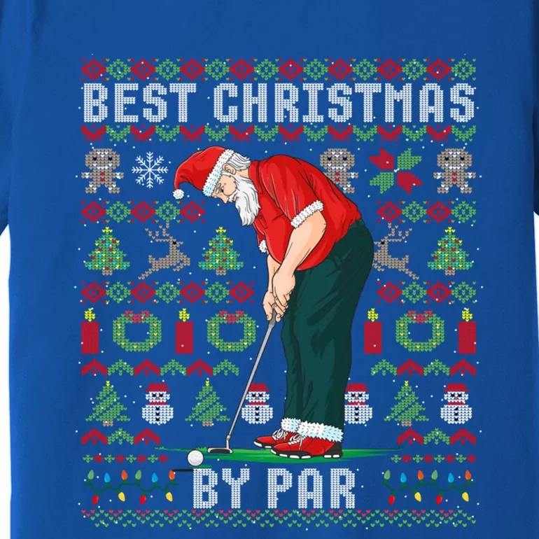 Ugly Christmas Golf Santa Claus Pun Gift Premium T-Shirt