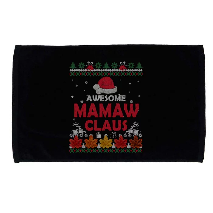 Ugly Christmas Grandma Gift Funny Santa Mamaw Claus Gift Microfiber Hand Towel