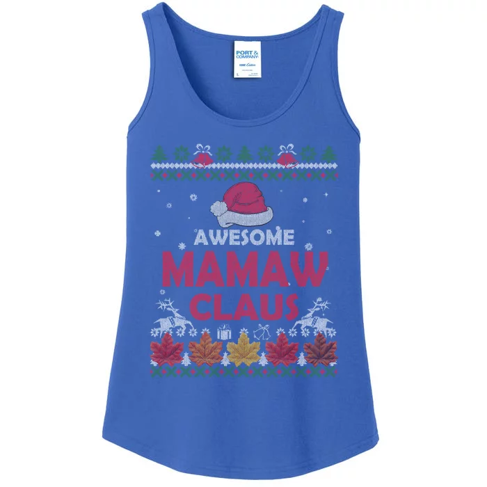 Ugly Christmas Grandma Gift Funny Santa Mamaw Claus Gift Ladies Essential Tank