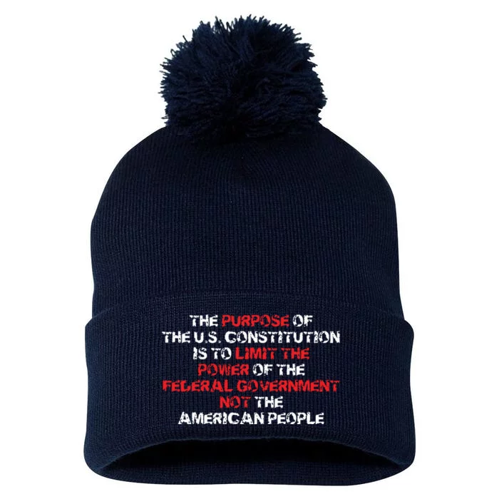 US Constitution Gift Constitution Clarification Pro 2A Pom Pom 12in Knit Beanie