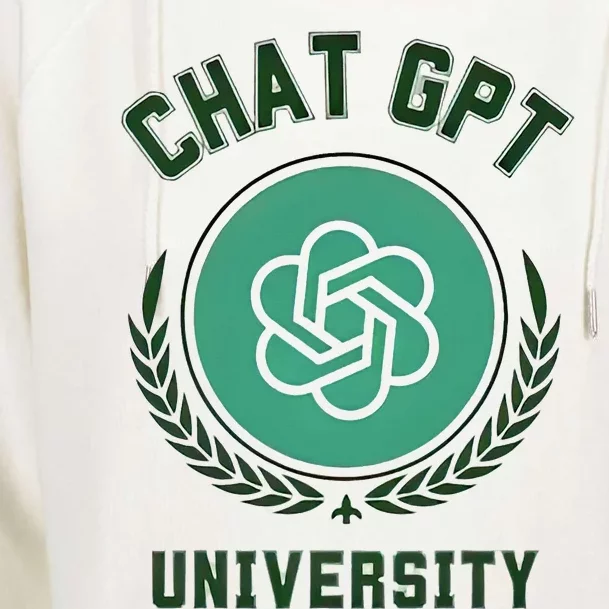 University Chat Gpt Womens Funnel Neck Pullover Hood