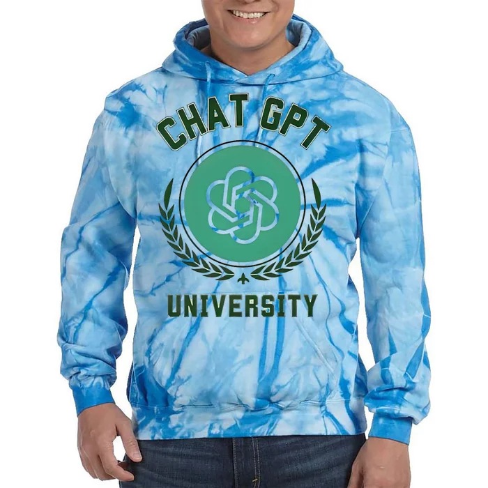 University Chat Gpt Tie Dye Hoodie