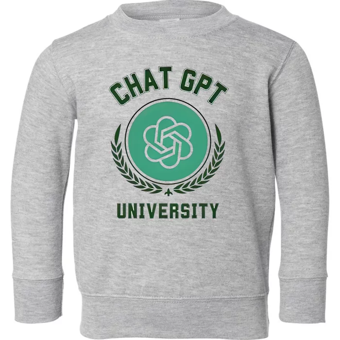 University Chat Gpt Toddler Sweatshirt