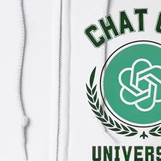 University Chat Gpt Full Zip Hoodie