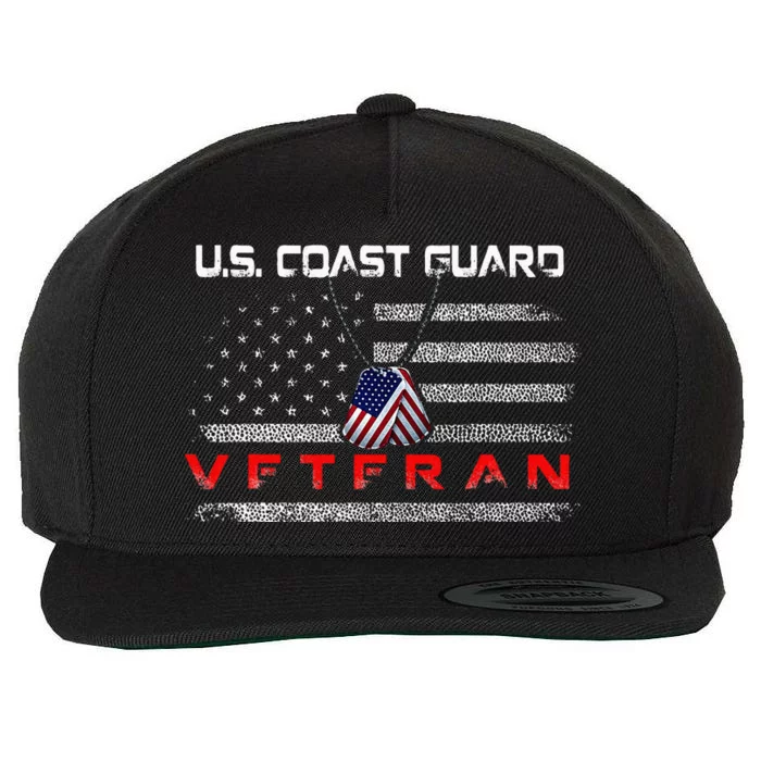 Us Coast Guard Veteran Veteran Flag Wool Snapback Cap