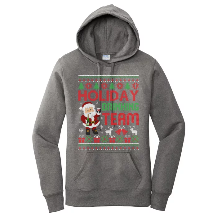 Ugly Christmas Holiday Drinking Team Gift Women's Pullover Hoodie