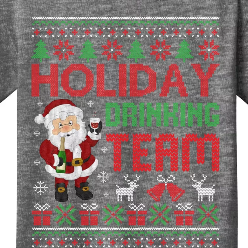 Ugly Christmas Holiday Drinking Team Gift Kids T-Shirt