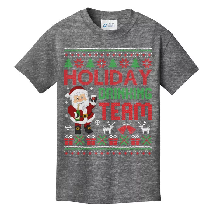 Ugly Christmas Holiday Drinking Team Gift Kids T-Shirt