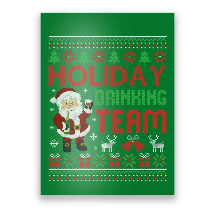 Ugly Christmas Holiday Drinking Team Gift Poster