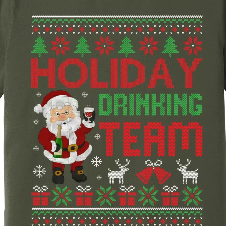 Ugly Christmas Holiday Drinking Team Gift Premium T-Shirt