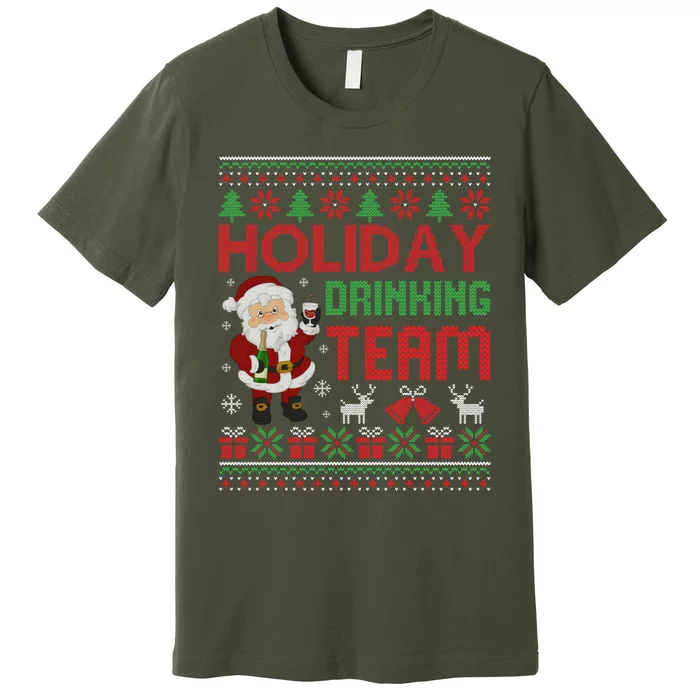 Ugly Christmas Holiday Drinking Team Gift Premium T-Shirt